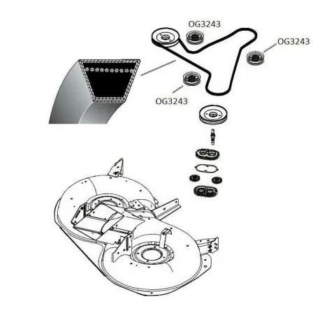 Pasek klinowy noży Husqvarna CT154 Darmowa dostawa