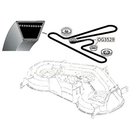 Hit sprzedaży Pasek klinowy napędu noży John Deere LT120