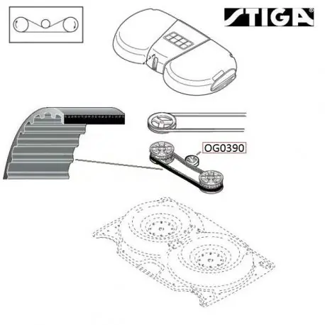 Wyprzedaż Pasek zębaty 9585-0095-01 Stiga Villa 92M