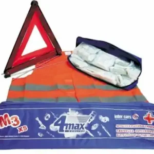 Zamów dziś Apteczka samochodowa z trójkątem ostrzegawczym i kamizelką odblaskową