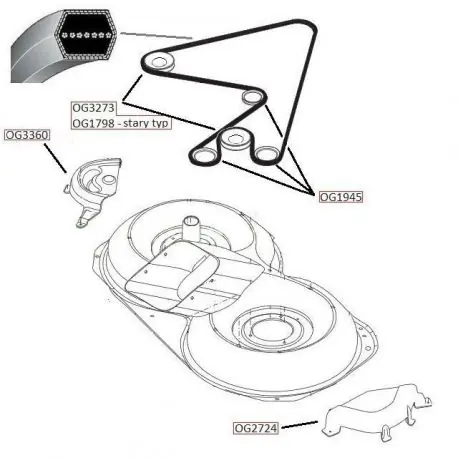 Zamów teraz Pasek AA112 Jonsered ICT, JICTH, LT2120