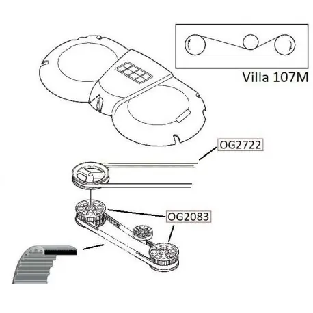 Bezpieczna płatność Pasek zębaty Stiga Villa II 107M Oryginał