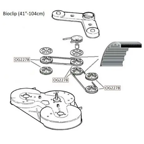 Pasek zębaty napędu noży Husqvarna Rider 970 Dodaj do koszyka