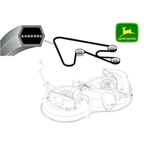 Najlepsza cena Pasek dwustronnie klinowy John Deere X135R