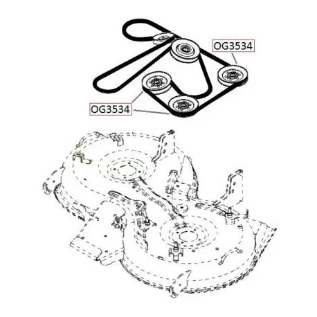 Pasek dwustronnie klinowy John Deere X304 Dostępne od ręki