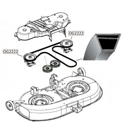 Pasek klinowy A2462La napędu noży 754-04060C Oferta czasowa