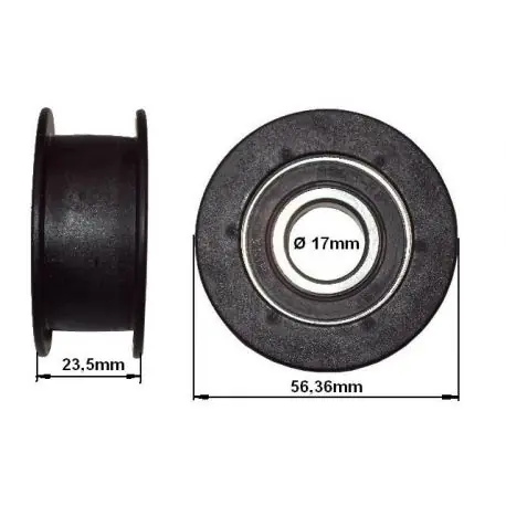 Darmowy zwrot Rolka płaska śr56mm