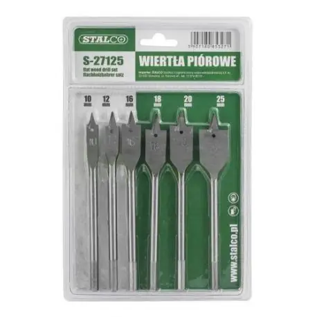 Bezpieczna płatność Kpl. wierteł piórowych 10 - 25mm - Stalco