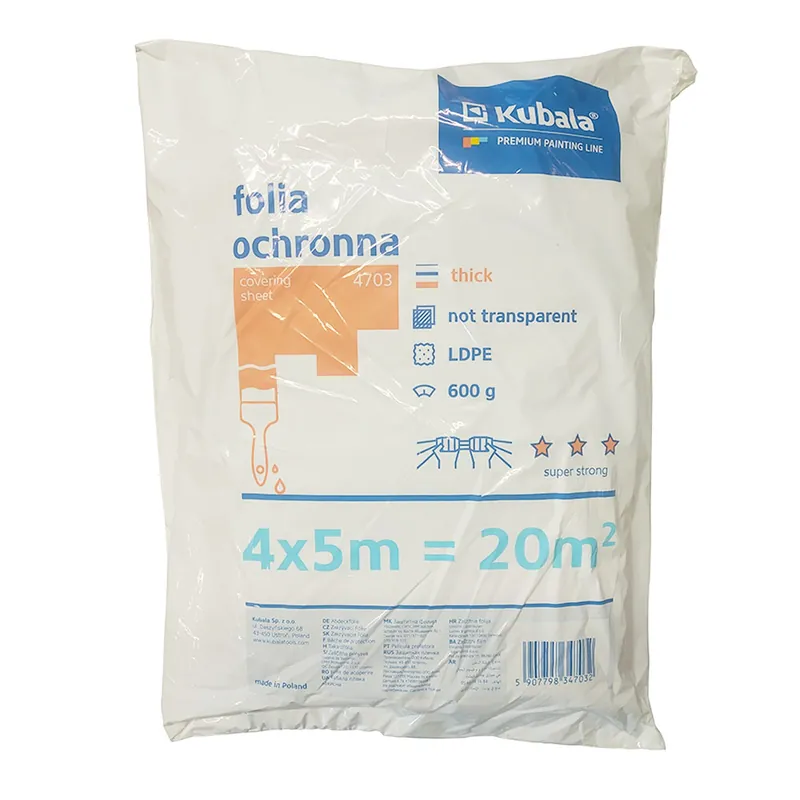 Obniżka ceny FOLIA OCHRONNA MALARSKA SUPER STRONG 4x5M KUBALA