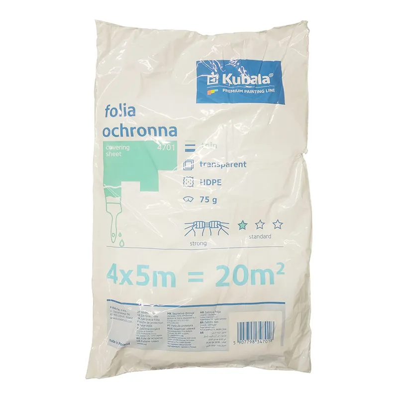Łatwy zwrot FOLIA OCHRONNA MALARSKA STANDARD 4x5M KUBALA