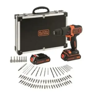 Zamów teraz WKRĘTARKA UDAROWA 18V 2x1,5AH + 80SZT AKCESORIÓW BLACK&DECKER