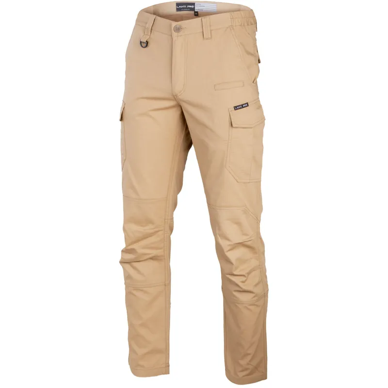 Łatwy zwrot SPODNIE ROBOCZE BOJÓWKI BEŻOWE SLIM FIT CE ROZMIAR-L LAHTI PRO