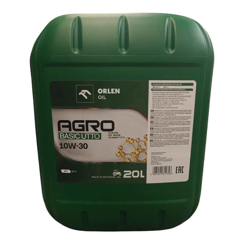 AGRO UTTO BASIC 10W30 20L ORLEN OIL Łatwy zwrot