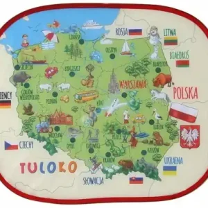Osłona przeciwsłoneczna elektrostatyczna (1 szt.) Tuloko z mapą Polski Najlepsza cena