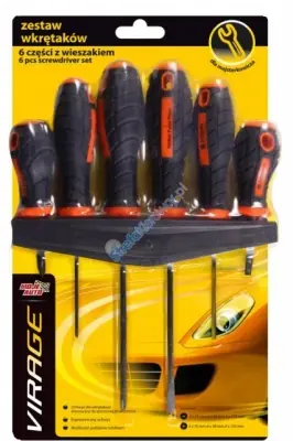 Zestaw wkrętaków 6 części z wieszakiem Wyjątkowa oferta