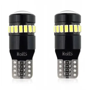 Zniżka ŻARÓWKA W5W T10 12V 18xLED SMD 3014 + 1 SMD CANBUS BIAŁA AMIO 2SZT