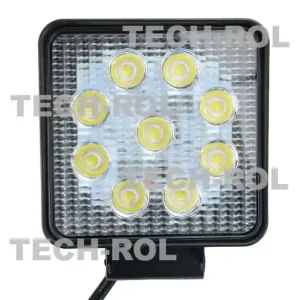 Bezpieczna płatność LAMPA ROBOCZA DIODOWA PROSTOKĄTKA 9-LEDx3W, 27W, 12V/24V, 1600L, 6000K BARWA ŚW. ZIMNA BOSMA