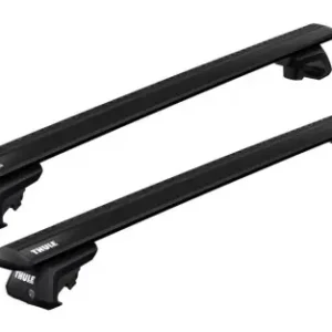 Dostępne od ręki Thule Evo Raised Rail 7104 + 71112 Evo na reling (108 cm, aluminium, belki czarne)