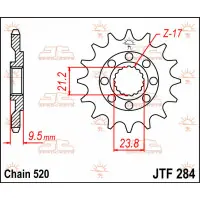 Wybór klientów Zębatka przód 15T 520 Honda atv TRX450 TRX700 cross CR500R CRF JTF284.15