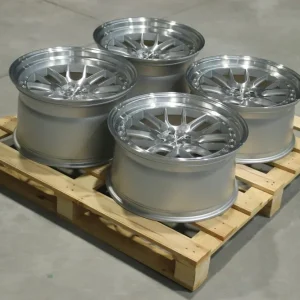 Set of JR40 19x9,5 ET22 + 19x11 ET22 5x114,3 Silver Machined Face Bezpieczne zakupy