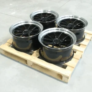 Set of JR39 19x9,5 ET22 5x120 Glossy Black w/Machined lip Szybka dostawa