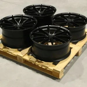 Set of JR37 20x8,5 ET35 + 20x10 ET45 5x114,3 Matt Black Tylko do końca tygodnia