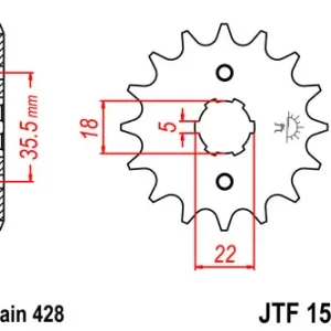 Zębatka przód Yamaha TW 200 1996-12 JTF1559.14 Sprawdź teraz
