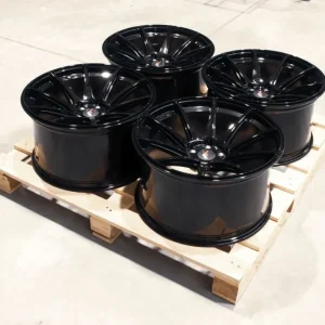 Set of JR11 20x11 ET20 5x112 Gloss Black Popularny