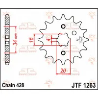 Tani Zębatka przód Yamaha YZ80 1996-01 JTF1263.12