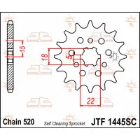 Zębatka przód samoczyszcząca Kawasaki KX125 1996-97 JTF1445.12SC Wyprzedaż