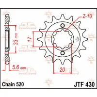 Nie przegap Zębatka przód Kawasaki KX250F Suzuki JTF430.12