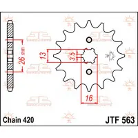 Kup teraz Zębatka przód Kawasaki KDX 50 2003-06 JTF563.13