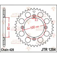 Kup teraz Zębatka tył Honda CRF100F 04-15 XR100R 96-03 JTR1204.46