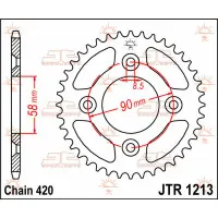 Zębatka tył Honda CRF50F 04-15 XR50R 2000-03 JTR1213.37 Darmowa dostawa