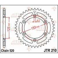 Sprawdź teraz Zębatka tył Honda CRF230L 2008-09 JTR210.38