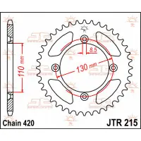 Szybka dostawa Zębatka tył Honda CRF150RB 2007-14 JTR215.47