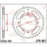 Zębatka tył Kawasaki KX85 Suzuki JTR461.48 Ekspresowa dostawa