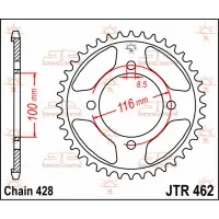 Zębatka tył Kawasaki KLX140 2008-15 JTR462.49 Taniej