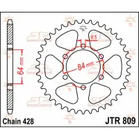 Zamów dziś Zębatka tył Suzuki DR125 1996 JTR809.53