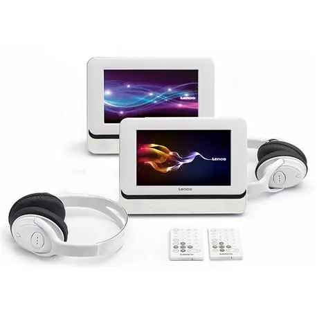 Zniżka LENCO ODTWARZACZ PRZENOŚNY PODWÓJNY DVD DVP7401 DVD +USB +PILOT +SŁUCHAWKI /WHITE/
